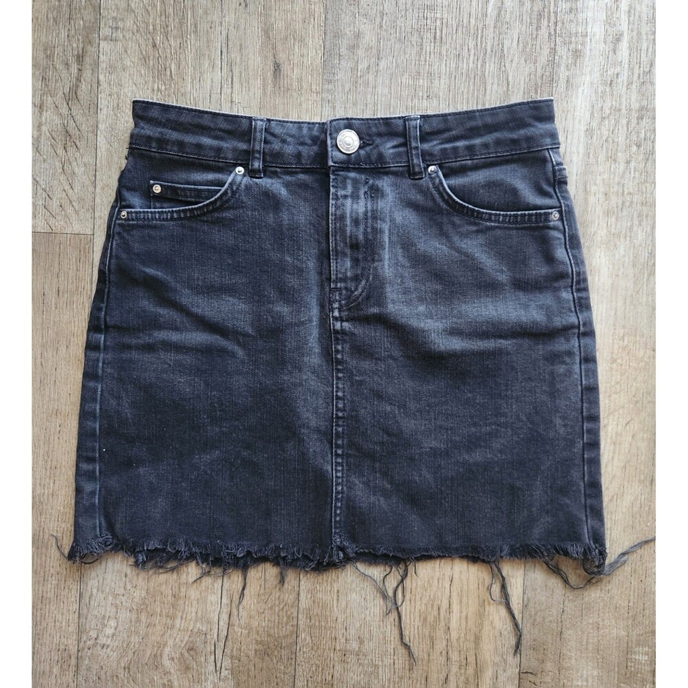 RIVER ISLAND Gray Denim Skirt Size 10